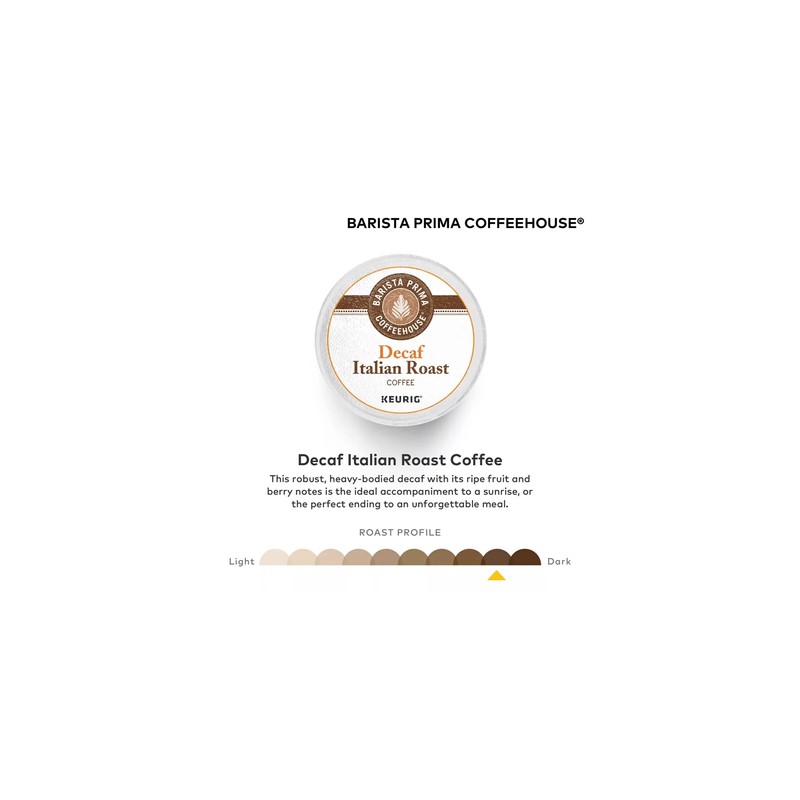 Barista Prima Coffeehouse Decaf Italian Roast KCups 96ct