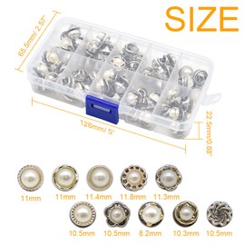 80 botones de 10 estilos para mujer, botón de cobertura, botón de seguridad, botón para ropa, suministros de vestir, bolsas, accesorios, suministros de bricolaje
