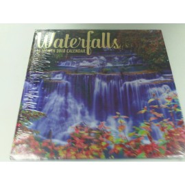 WATERFALLS 2018 CALENDAR 16 MONTH 12" X 12" WATER FALLS