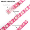 Pimaodog Girl Dog Collars with Daisy Patterns, Cute Pink Dog