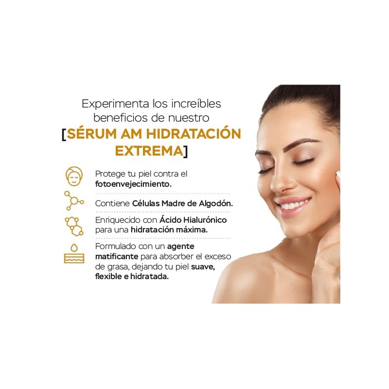 Vitasei Beauty Boost Serum Facial Día, Ácido Hialurónico, Células Madre