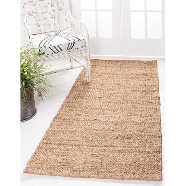 Unique Loom Chunky Jute Collection Area Rug - Amanda (2'