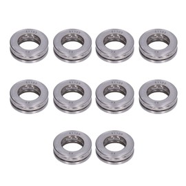 10 Pieces Tarpaulin Axial Bearings, High Accuracy Rolling Ball Bearings, Removable Miniature Thrust Ball Bearing, Metal Axial Bearing Set (51103 17 x 30 x 9 mm)