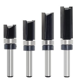 Akylin Trimmer Bit Set, 0.2 inch (6 mm) Axis, Straight Bit with Coro, Carbide Blade Router Bit, Mortise Cutter, Decorative Surface Processing, Milling Cutter Set, For Carpentry, Cutting Tool