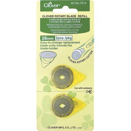 clover Rotary Blade Refill Pack: 28mm x 2, x2, Silver