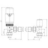Noir Black Angled Thermostatic Radiator Valves - Energy Saving