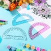 Zonon 3 Pack 6 Inch Plastic Protractor Christian Charity Donation