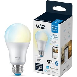 WiZ Foco Inteligente A19 8.8W luz cálida a fría dimeable controlable por WiFi                                                                         