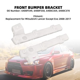 Keenso Soporte de Parachoques Delantero,6400F549 Soporte de Parachoques Izquierdo y Derecho para Lancer Except EVO 2008-2017