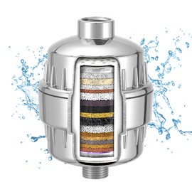 Eolax Filtro de Ducha de 20 Etapas, Filtros de Ducha de Agua Dura para Eliminación de Cloro, Metales Pesados y Otros Sedimentos, Mejora Drásticamente la Condición de tu Piel y Cabello
