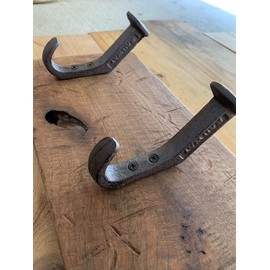 Rustic Farmhouse Reclaimed Wood Wall Hanging Rack with Railroad Spike Hooks - Holds 8+ Coats & Hats - Handmade in USA