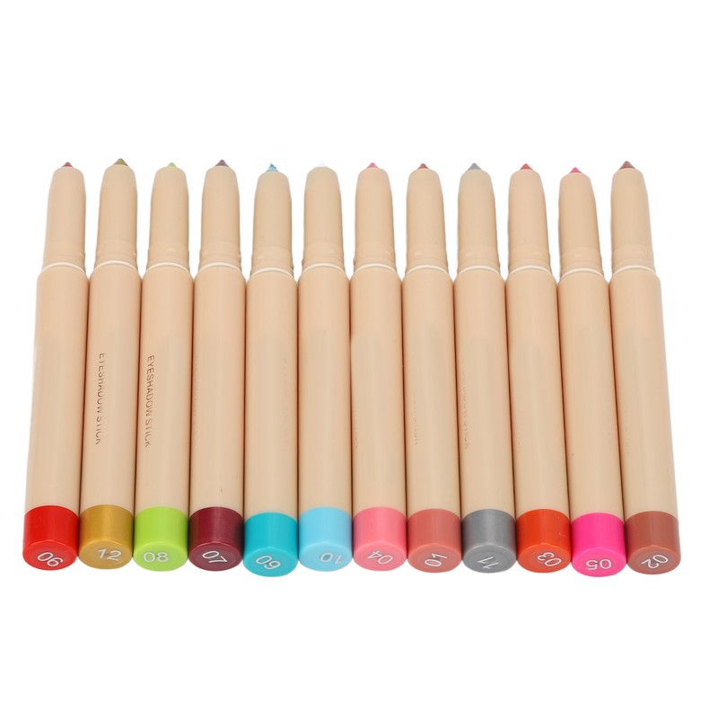 12pcs 0.03oz Eyeshadow Stick Set Women Waterproof Long Lasting Makeup