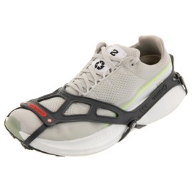 Kahtoola NANOspikes Footwear Traction for ICY Winter Road Running & Walking - Charcoal - X-Small