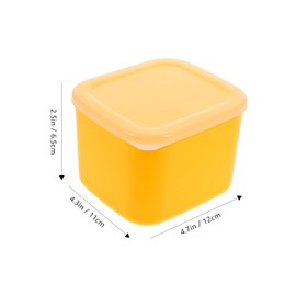 UPKOCH Plastic Cheese Slice Storage Container with Lid, Airtight Butter Box for Fridge, Compact Kitchen Organizer for Sliced Cheese, Yellow, 4.72 X 4.33 X 2.55 Inches
