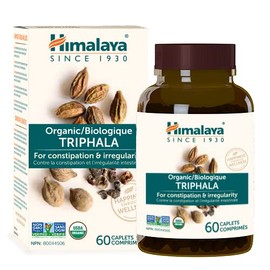 Himalaya Himalaya Organic Triphala for Constipation and Irregularity, 60 Caplets, USDA Certified Organic, Non-GMO, Gluten Free Supplement, 688 mg