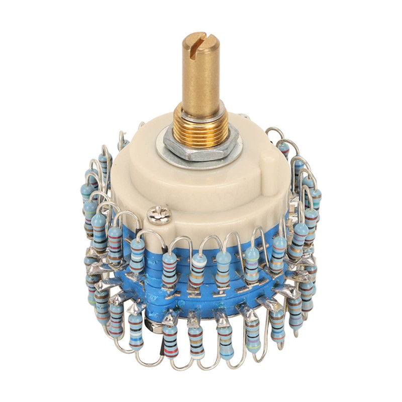 Two Channels Volume Potentiometer 2×24 Gear 20K High Accuracy Volume