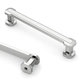Asidrama 10 Pack 5 Inch(128mm) Polished Chrome Kitchen Cabinet Handles, Cabinet Pulls Kitchen Cabinet Hardware for Cupboard Drawer Pulls
