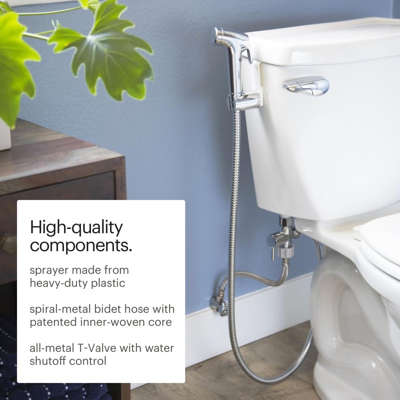 Brondell PS-91W PureSpa Essential Handheld Bidet Sprayer for Toilets, Includes