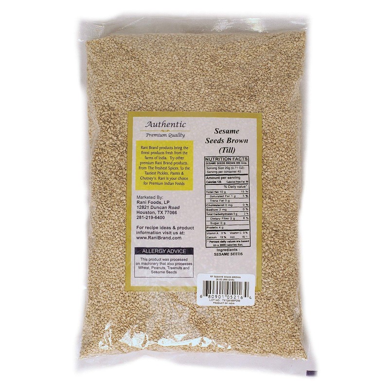 Rani Sesame Seeds Whole White, Hulled (Till) 28oz (800gm) ~