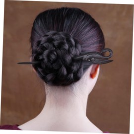 MERRYHAPY Natural Ebony Wood Hairpin Wooden Hair Stick for Buns Hair Chignon Maker Sandalwood Clip for Women