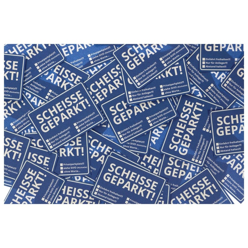 trendaffe Die Scheisse Geparkt! Notes with German Road Traffic Regulations