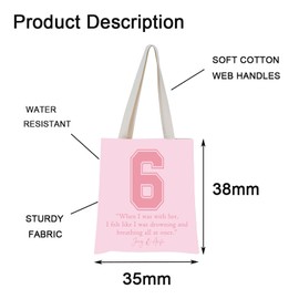 MNIGIU Boys of Tommen Series Saving 6 Inspired Gift Chloe Walsh Merchandise Joey and Aoife Quote Gift for Romance Book Lover (6 Tote), Medium