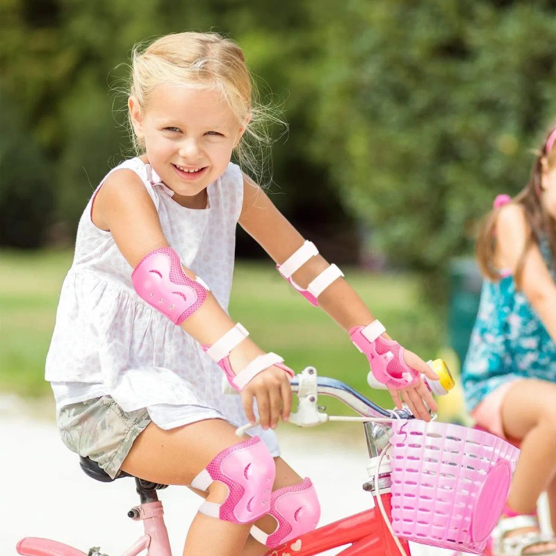 7pzas Kit De Proteccion Rodilla Codo Mano Patinaje Para Niño
