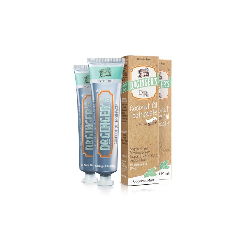 Dr. Ginger's Coconut Oil Toothpaste - Fluoride & Dye Free