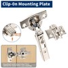 10 Pack Frameless Full Overlay Soft Close European Cabinet Hinges,4D
