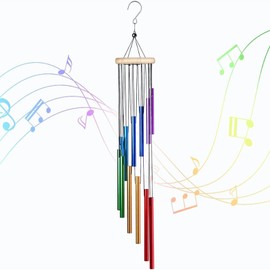 pclapora Wind Chimes, Colourful Music Wind Chimes, Wind Chimes Aluminium Tubes, Garden Wind Chimes, Wind Chime for Outdoor Hanging for Indoors, Outdoors, Garden, Yard Home, Decoration