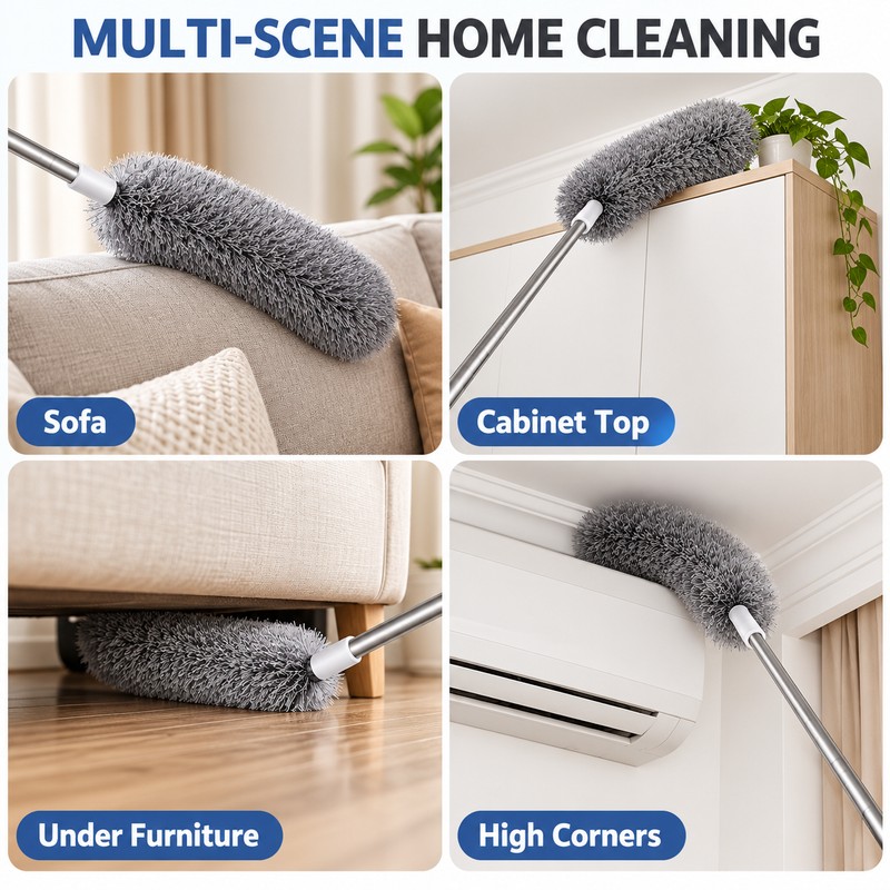 Extendable Microfiber Duster for High & Hard-to-Reach Areas – Retractable