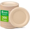 Greconv 300 Pack Small Compostable Paper Plates, 6 inch, Dessert,
