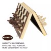 AMEROUS 15 Inches Magnetic Wooden Chess Set - 2 Extra