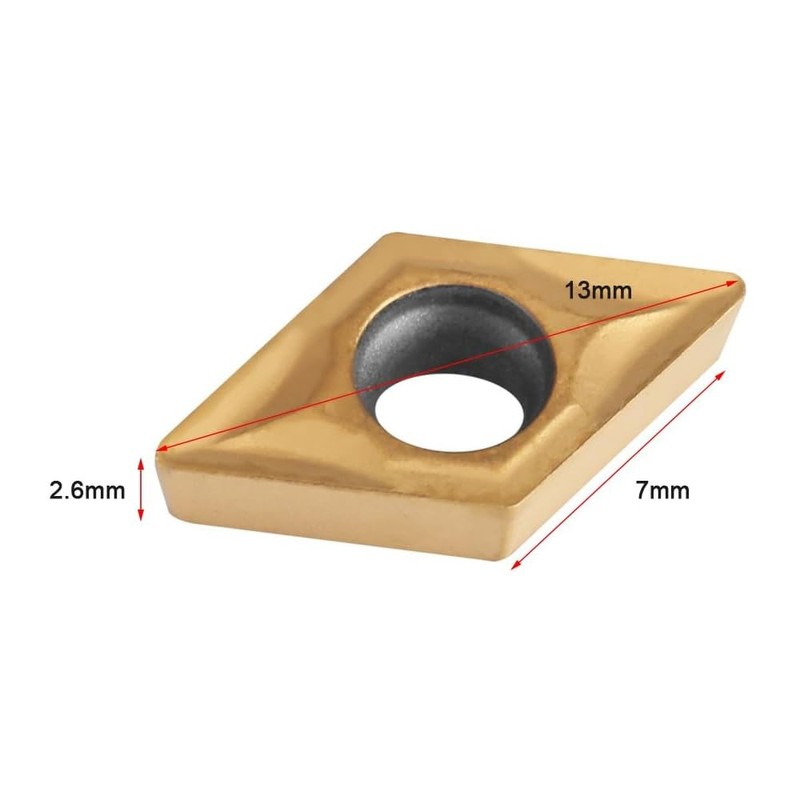 POFET 10pcs Diamond Shape CNC Carbide Insert Cutters for Regular