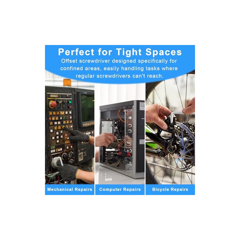 I-MART 3 Pcs Offset Screwdriver Set - Right Angle Phillips