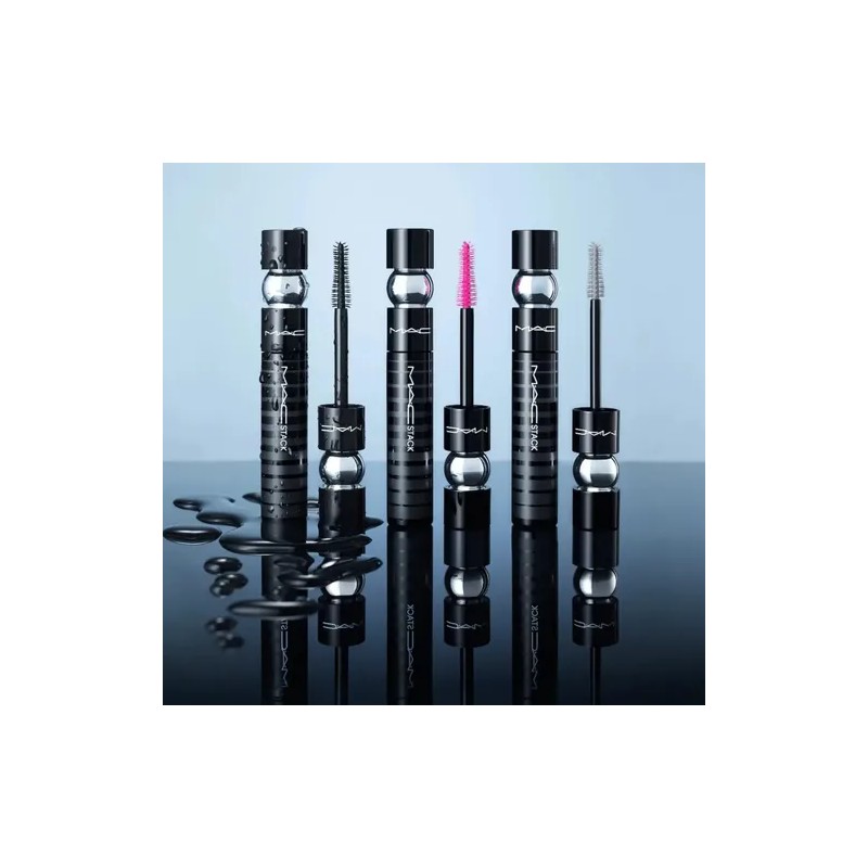 Máscara de Pestañas MAC MACStack Black Waterproof Larga Duración 12ml