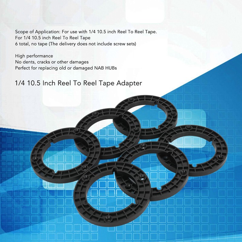 6PCS 1/4 10.5 Inch Reel To Reel Tape Adapter Professional