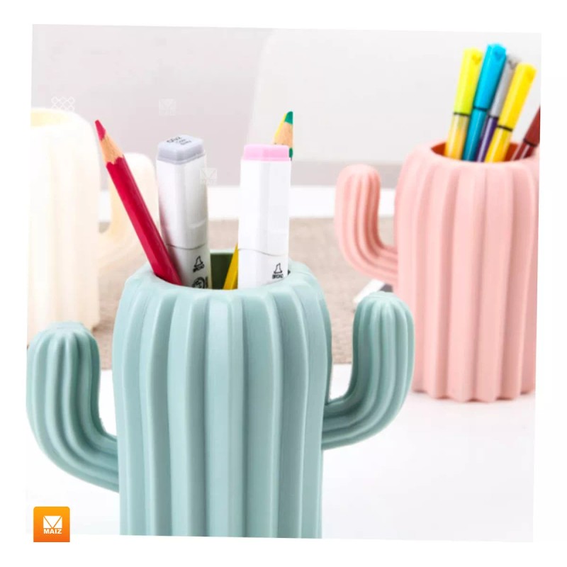 Maíz Organizador Brochas Porta Lapices Escritorio Cactus Kawaii
