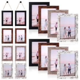 Ubamdom 2 Set 5x7 Hanging Picture Frames Collage with 8 Openings, Multiple Picture Frame for 5 by 7 inch Pictures for Wedding Birthday Valentine's Day Mother's Day