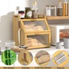 TQQDCI Bread Box for Kitchen Countertop, Large Bread Storage Container