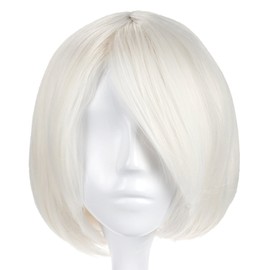 CoolChange Yorha B2 Cosplay Wig for NieR: Automata Fans | White