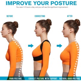 NEW LEADER Adjustable Posture Corrector for Men & Women, Back, Neck, and Shoulder Support