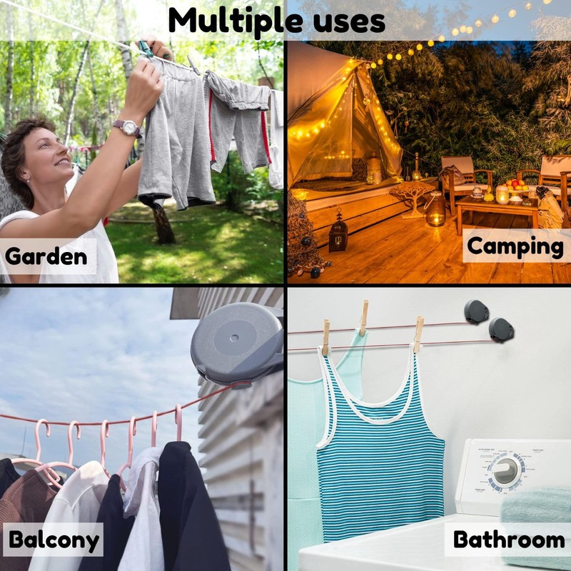 Quebec – Cordomatic Retractable washing line – Heavy Duty Wall