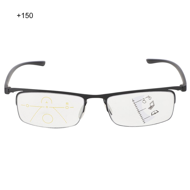 Fashion Anti Blue Rays Presbyopic Glasses Visual Fatigue Relief Multifocal