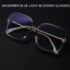 BAODAREN Blue Light Blocking Glasses Oversized Square Frame Women/Men Anti
