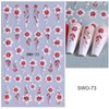 Winning Smile 6 Sheets Nail Art Decals 3D Embossed Stickers