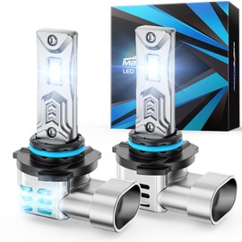 Marsauto 9005 HB3 Fog Light for Powersports ATV/UTV, 34000 LM Super Bright 6500K 9005 Driving Light Bulbs with Silent Fan, Plug and Play, Off-Road Use or Fog Light, Pack of 2