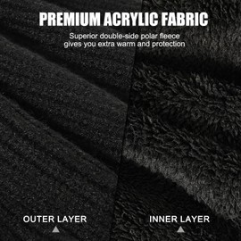 TAGVO Knitted Hat Women's Thermal Winter, 3-in-1 Beanie Hat Warm Knitted Hat & Neck Warmer Sets, Multifunctional Adjustable Balaclava Face Mask with Thick Fleece Lined for Women Outdoor, black