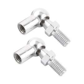 Kozelo Pack of 2 Angle Ball Joint - [M8 x 1.25 Right Female Thread M8 x 1.25 Right Male Thread] Gas Spring Angle Connection Fitting for Motor Vehicles Hinge Door Cabinet