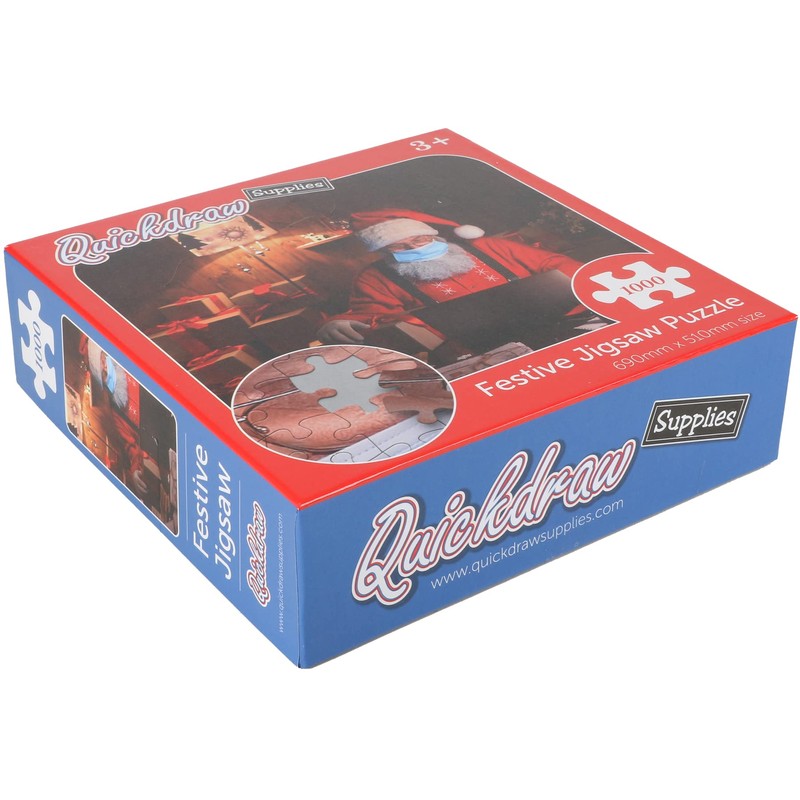 Santa & Mask 1000 Piece Christmas Jigsaw Puzzle – Festive